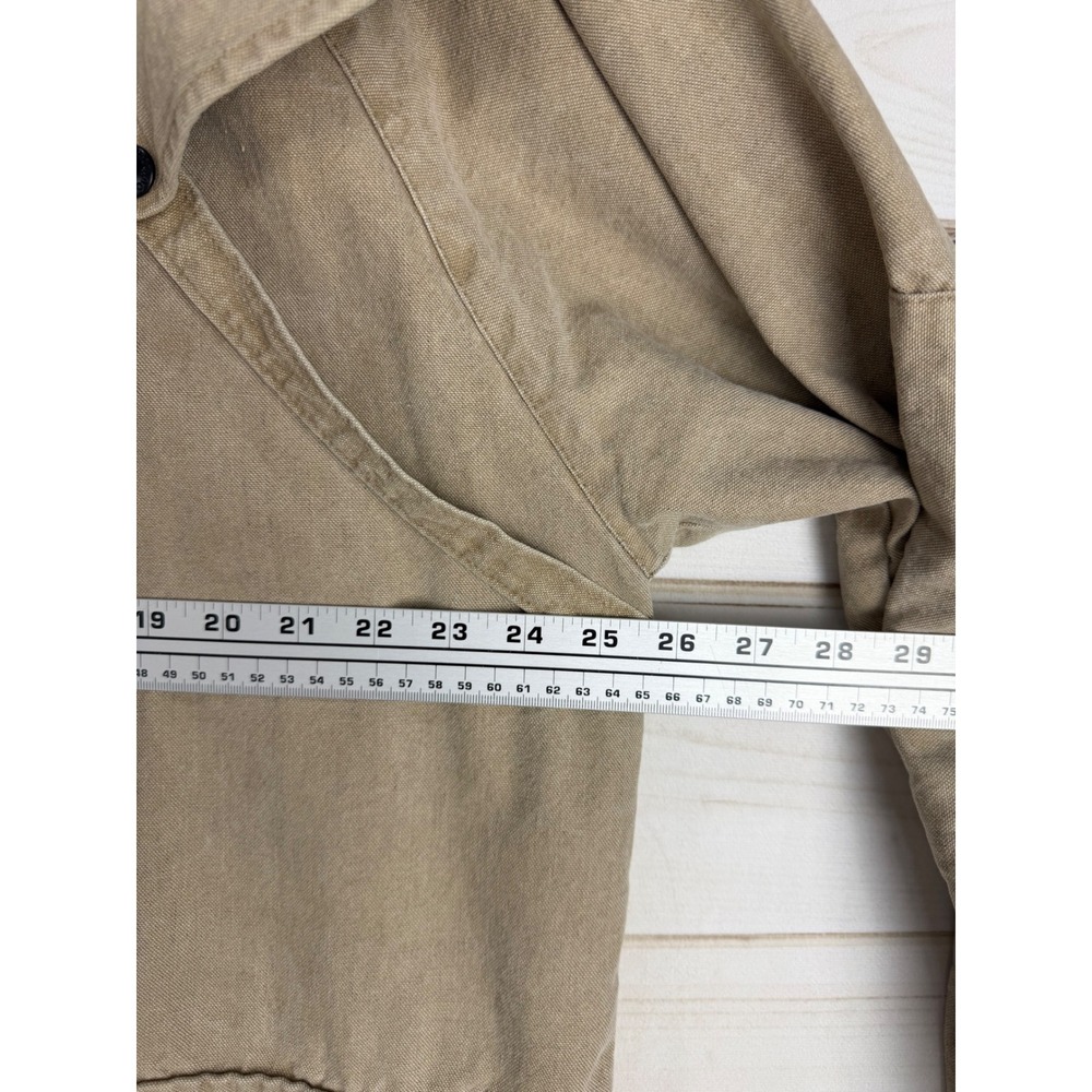 The Australian Outback Collection Duster Coat Large Tan Canvas Cape Trench - Picture 11 of 12